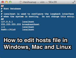 How to Edit hosts file