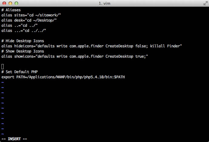 All the aliases I use in Terminal